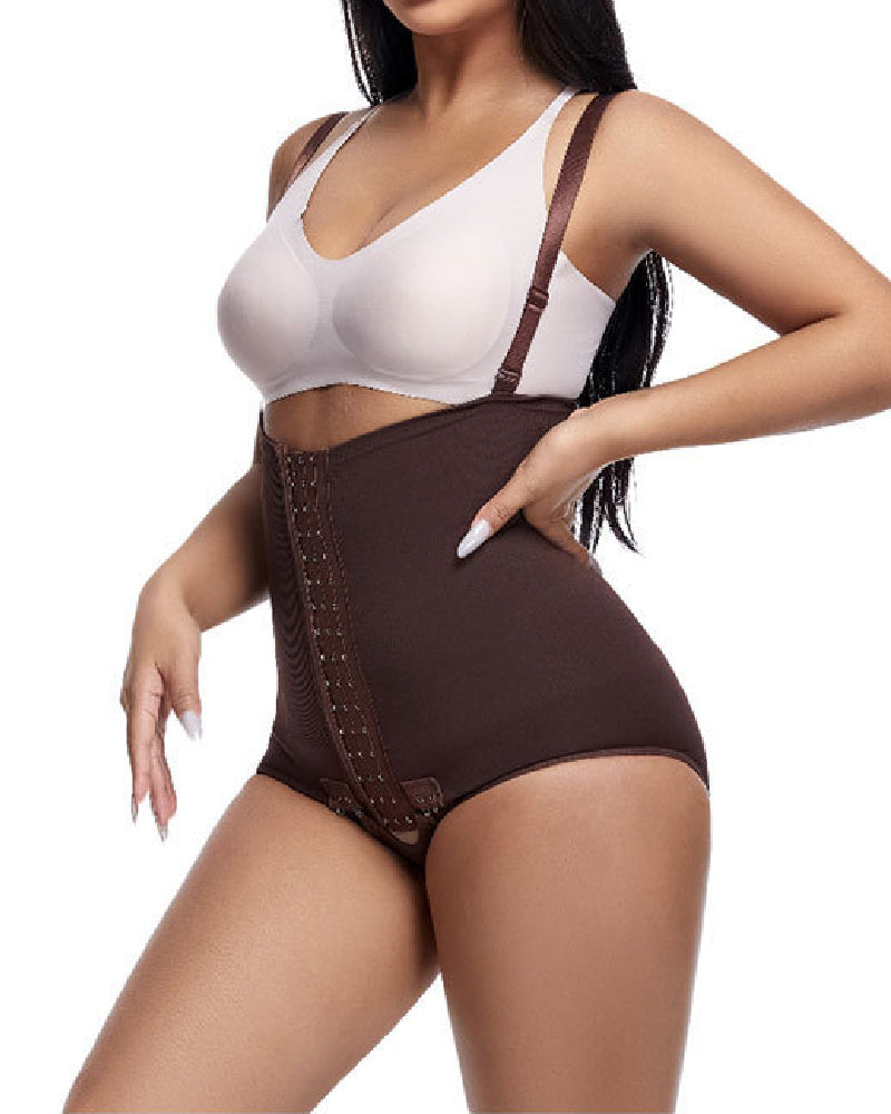 Damen Bauchkontrolle Verstellbare Schnalle Offene Brust Shapewear