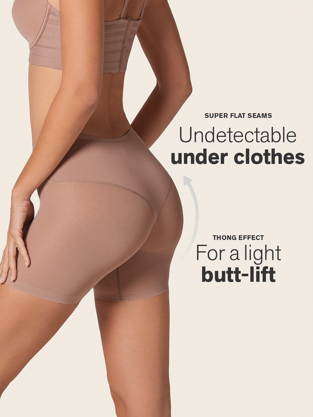 Nahtlose Transparent Shaper Shorts Tanga Anti-Reibung Mesh Shapewear