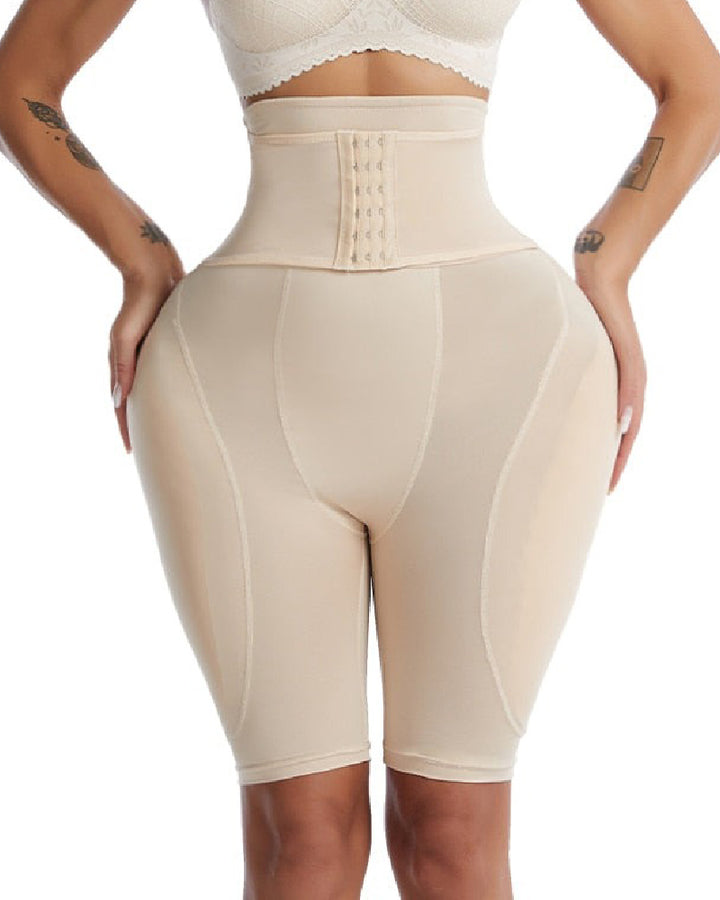 Sanduhr Taillenmieder BBL Shapewear Shorts mit Schwammpolstern