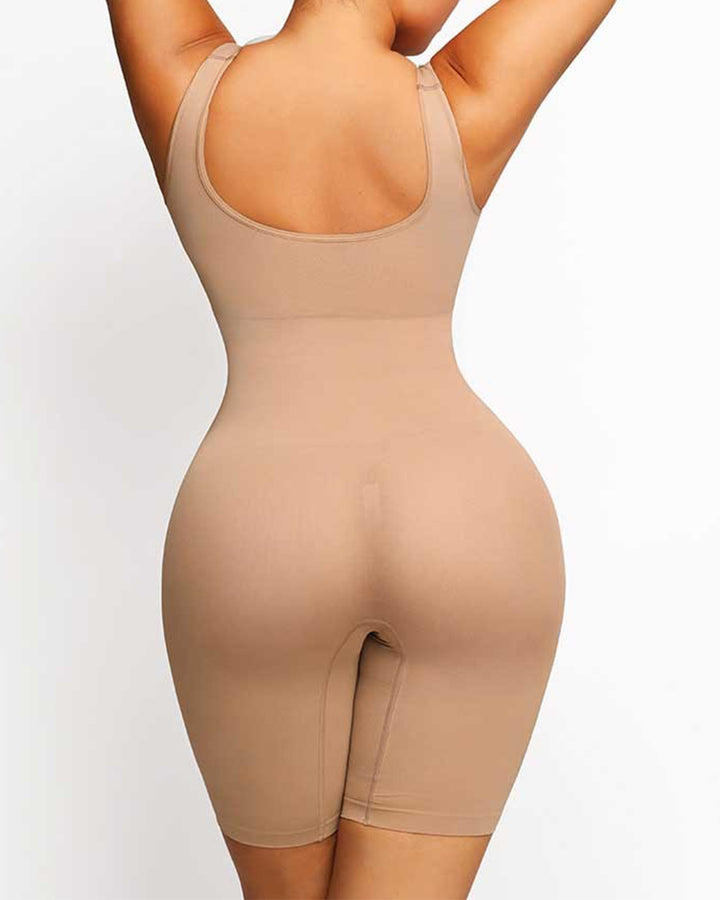 Damen Nahtloser Oberschenkel Bauchweg U-Ausschnitt Bodysuit Shapewear