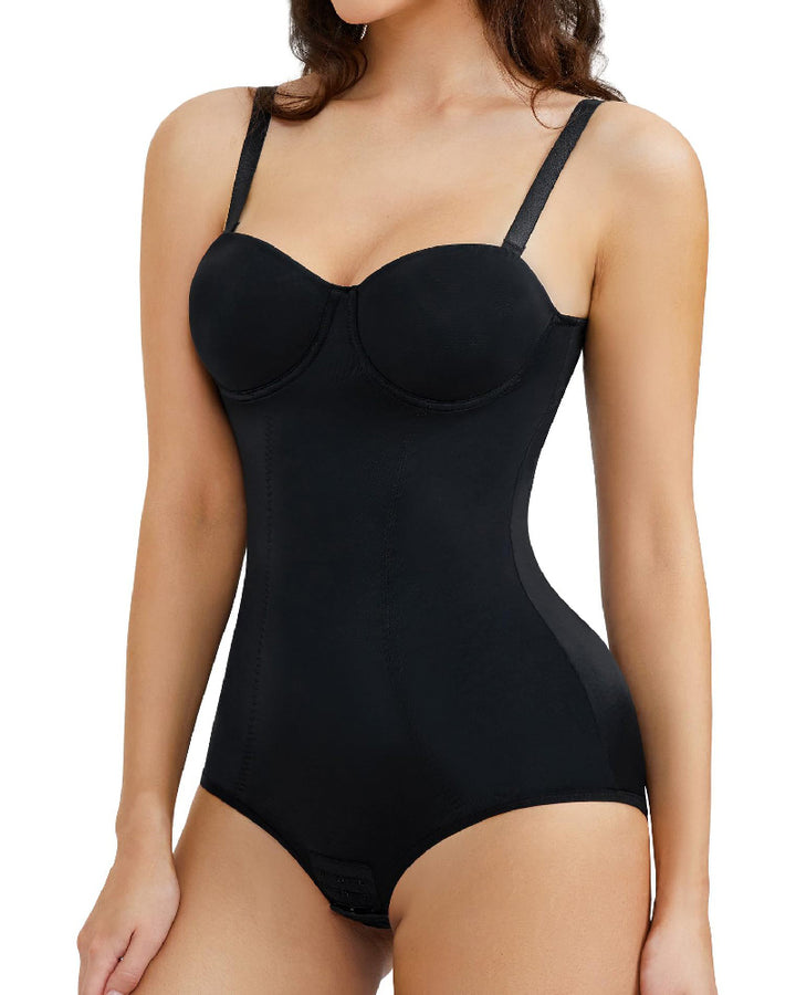 Damen Bauchkontrolle Slips Camisole Tops Bodysuit Mit Eingebautem BH