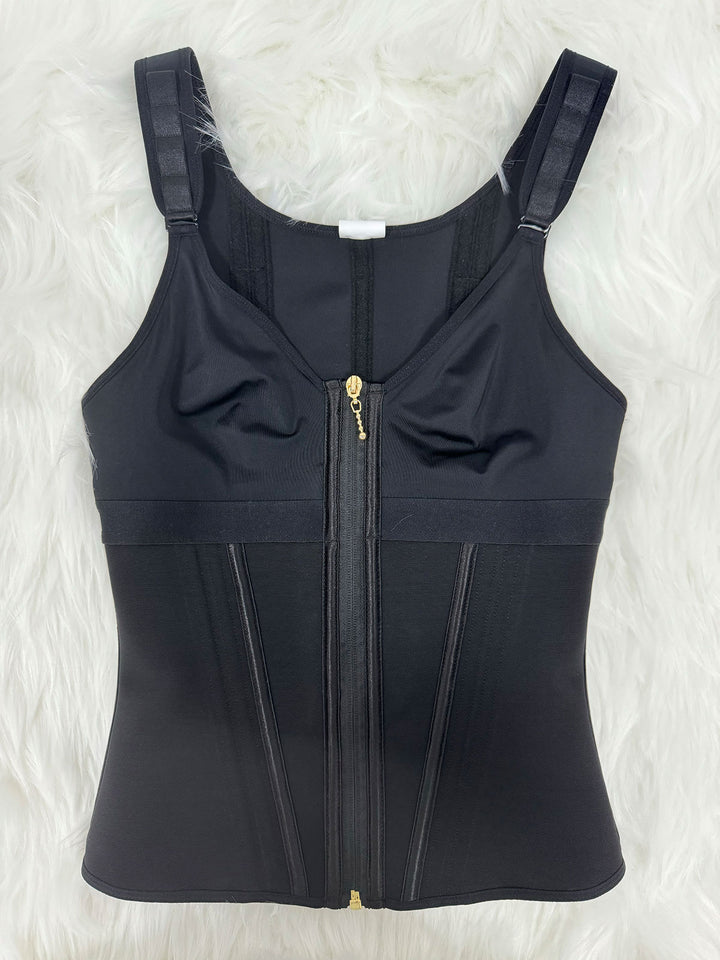 Shapshe® Damen Latex Korsett Bauchkontrolle Body Shaper Weste mit BH