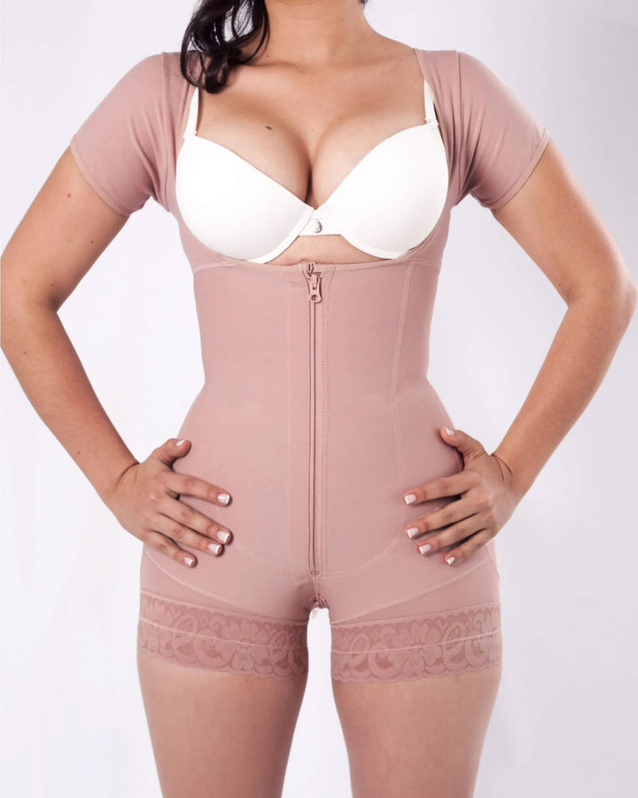 Shapshe® Damen Kurzärmlige Bauchkontrolle Formende Fajas Shapewear