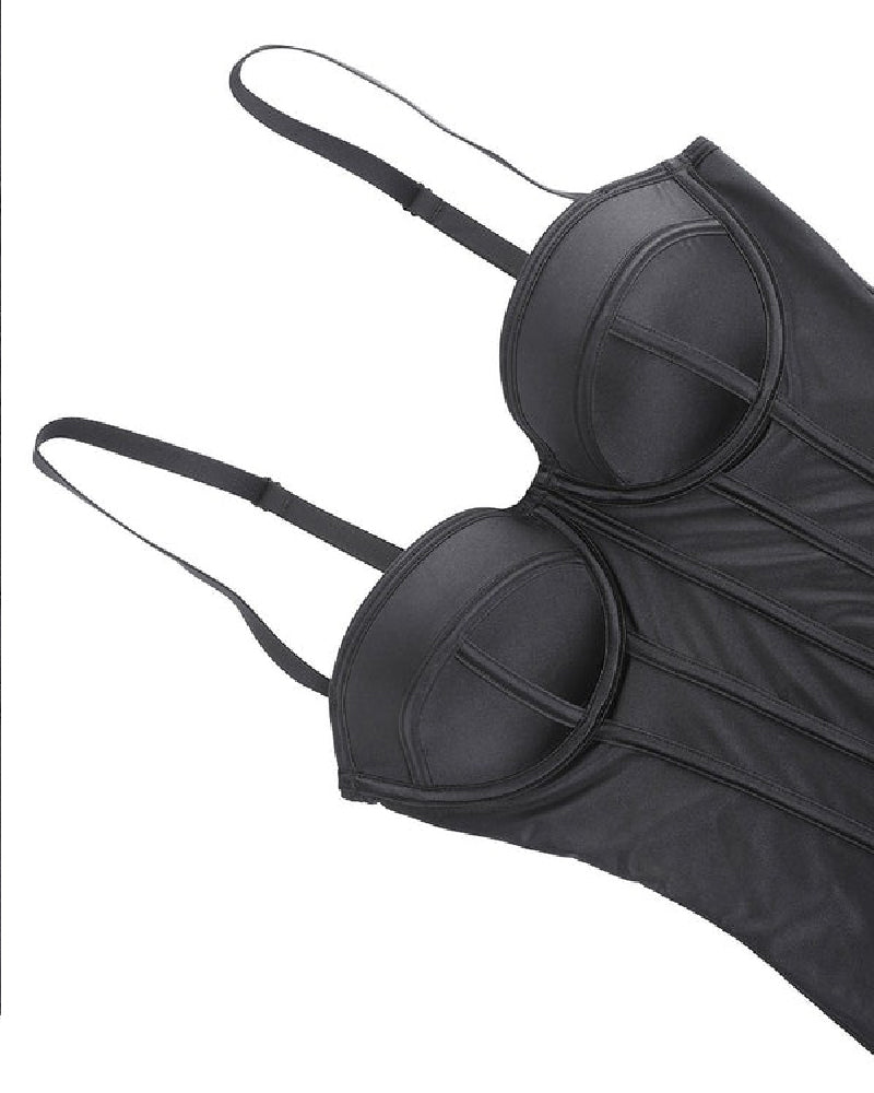 Shapshe® Damen Korsett Tanga Bauchkontrolle Po Lift Bodysuit mit Bügel BH