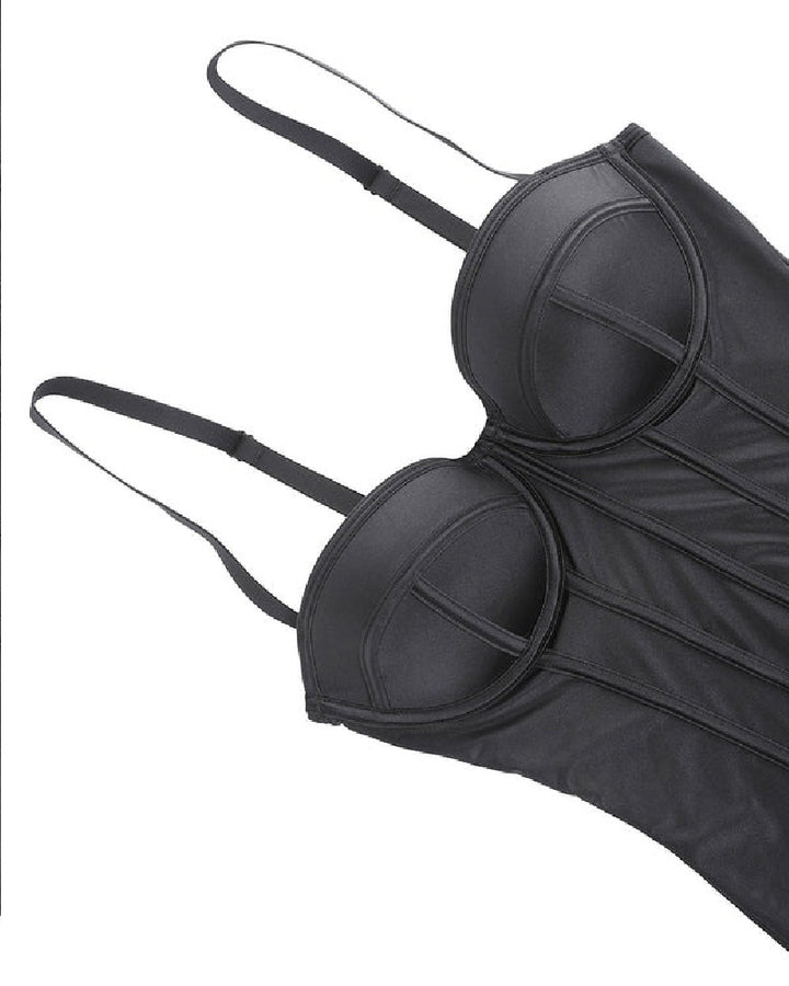 Shapshe® Damen Korsett Tanga Bauchkontrolle Po Lift Bodysuit mit Bügel BH