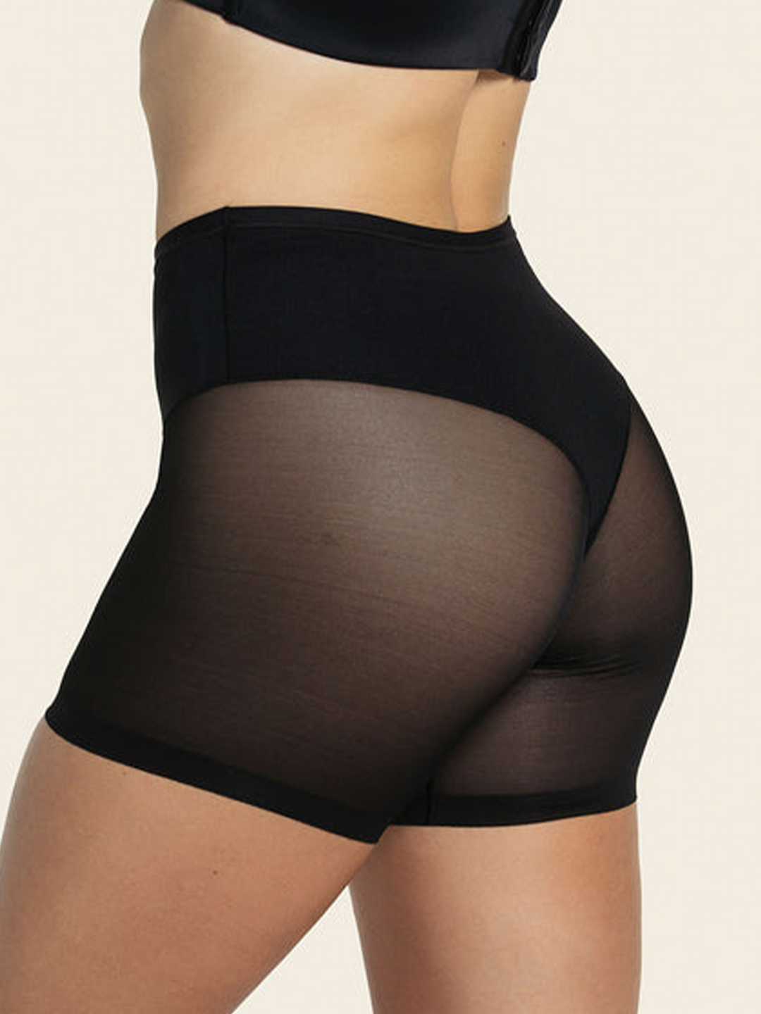 Nahtlose Transparent Shaper Shorts Tanga Anti-Reibung Mesh Shapewear