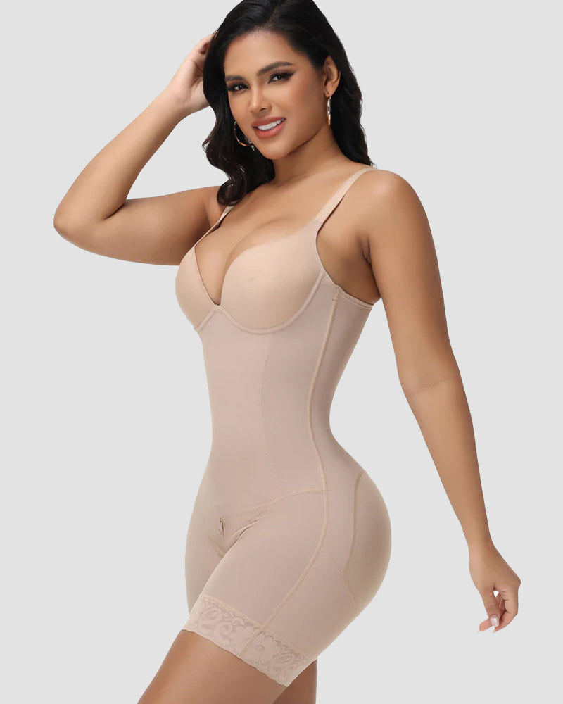 Shapshe® Brustwarzen BH Bauchkontrolle Shapwear Bodysuit für Damen