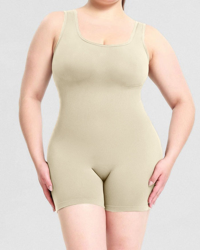 Damen Bauchweg Nahtlose Bis zur Mitte des Oberschenkels Outerwear Bodysuit Shapewear