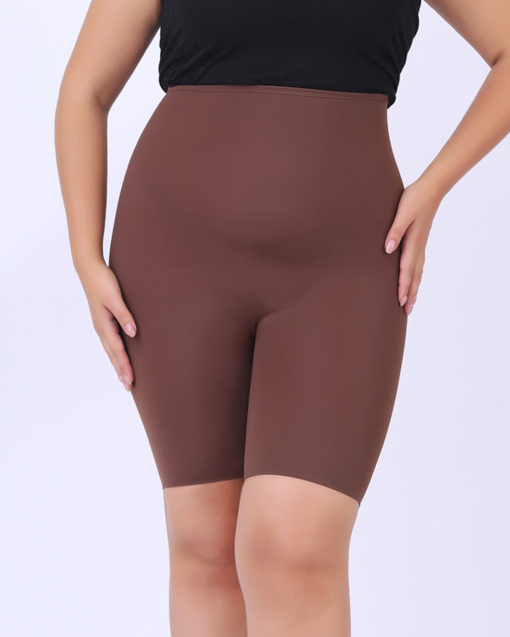Glatte Hochtaillierte Bauchweg Shapewear Shorts