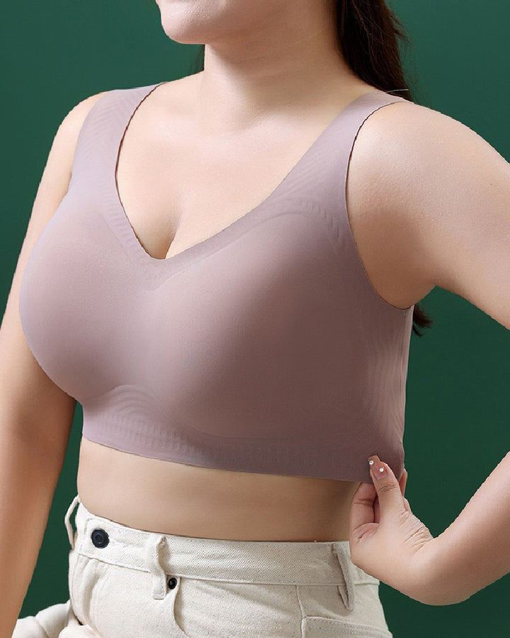Damen Bügellos Übergröße Nahtlos Dünn Minimizer Bequemer BH