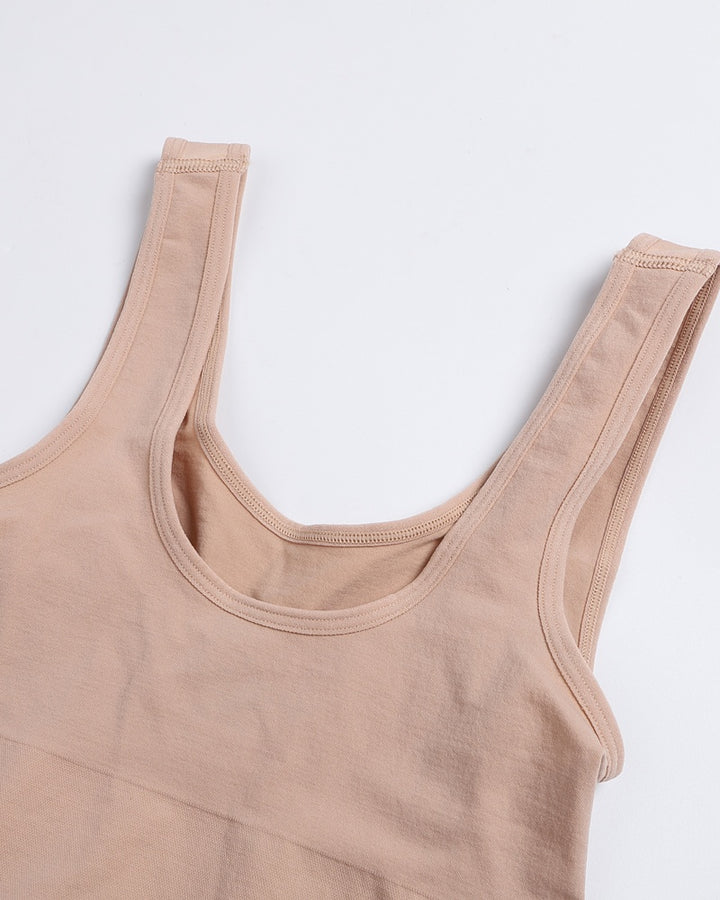 Damen Nahtloser Oberschenkel Bauchweg U-Ausschnitt Bodysuit Shapewear