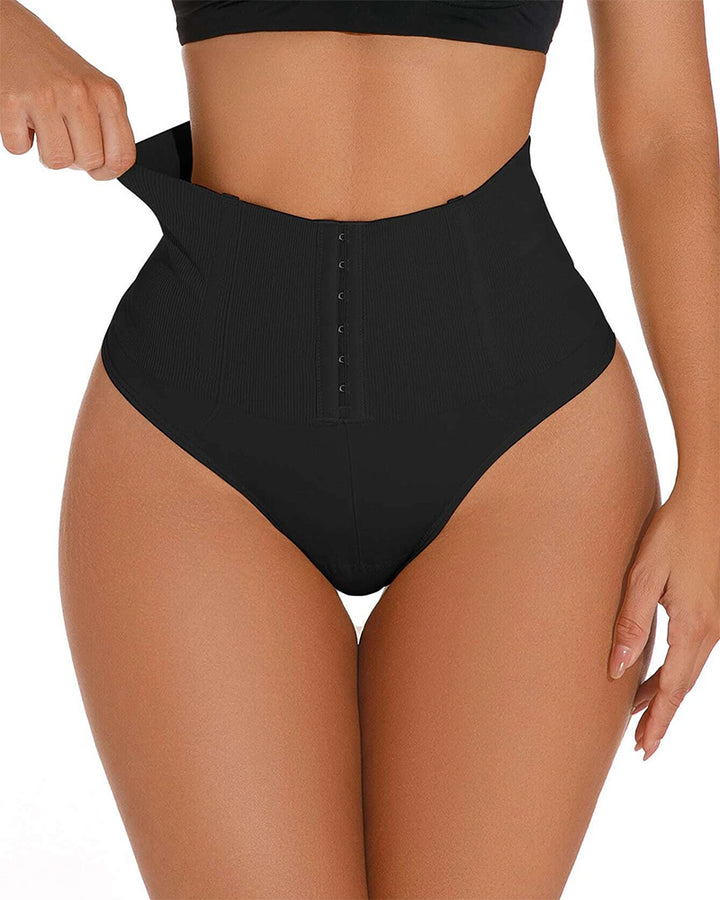 Hoher Taille Nahtlose Einreihige Shaping Tanga Bauchweg Shapewear