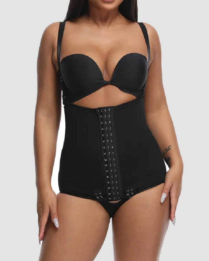 Damen Bauchkontrolle Verstellbare Schnalle Offene Brust Shapewear