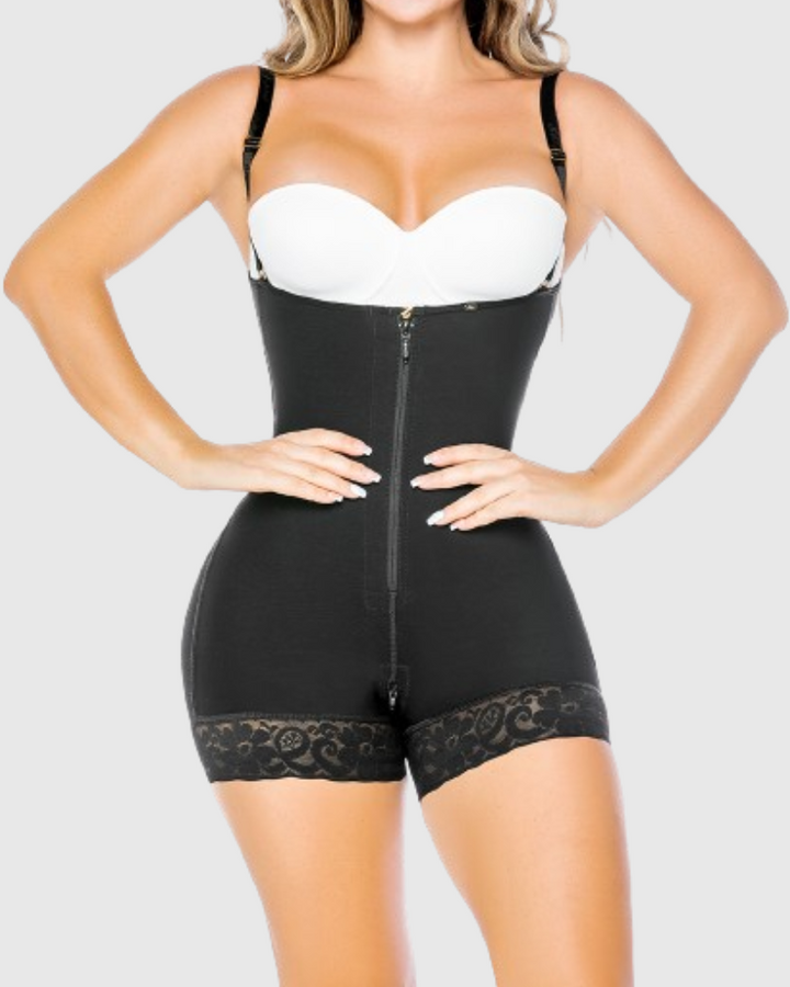 Shapshe® Offene Brust Po-Lift Bauchweg Reißverschluss Oberschenkel Schlankere Bodysuit Shapewear