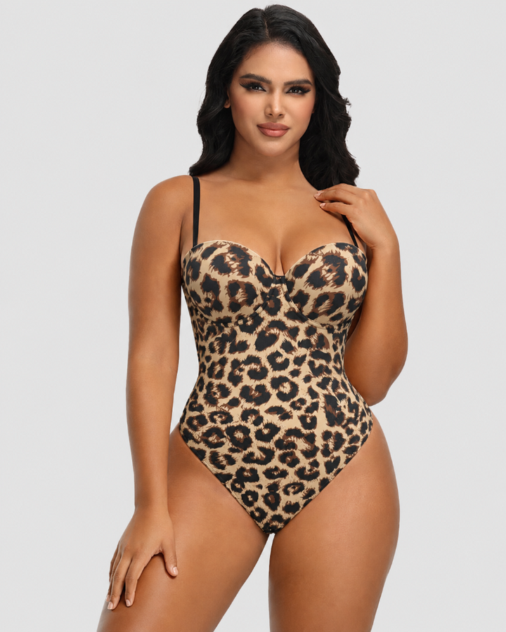 Bügel-Cups Schnürung Rücken Tanga Bodysuit