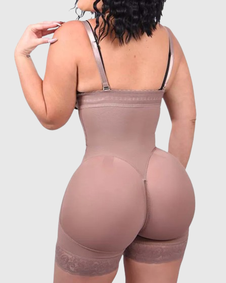 Shapshe® Bauchkontrolle Body Shaper Po-Lifter Oberschenkel Schlanker Faja Plus Shapewear mit Reißverschluss im Schritt