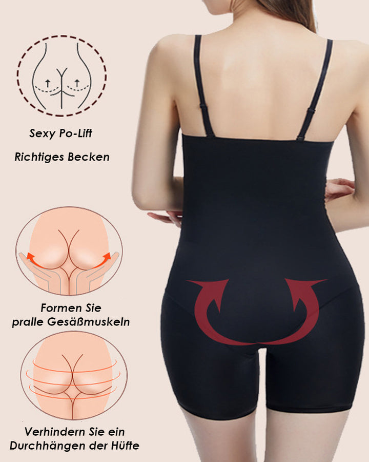 Nahtloses Halblangen Beinen Trägerloses Shapewear Bequeme Bauchkontrolle Bodysuits mit BH