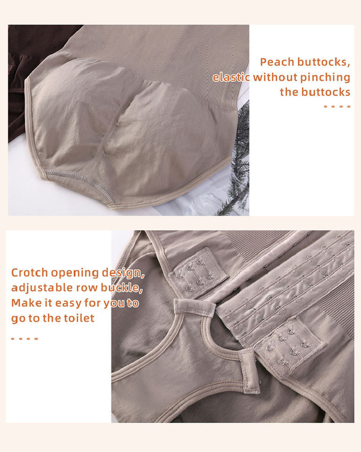 Damen Bauchkontrolle Verstellbare Schnalle Offene Brust Shapewear