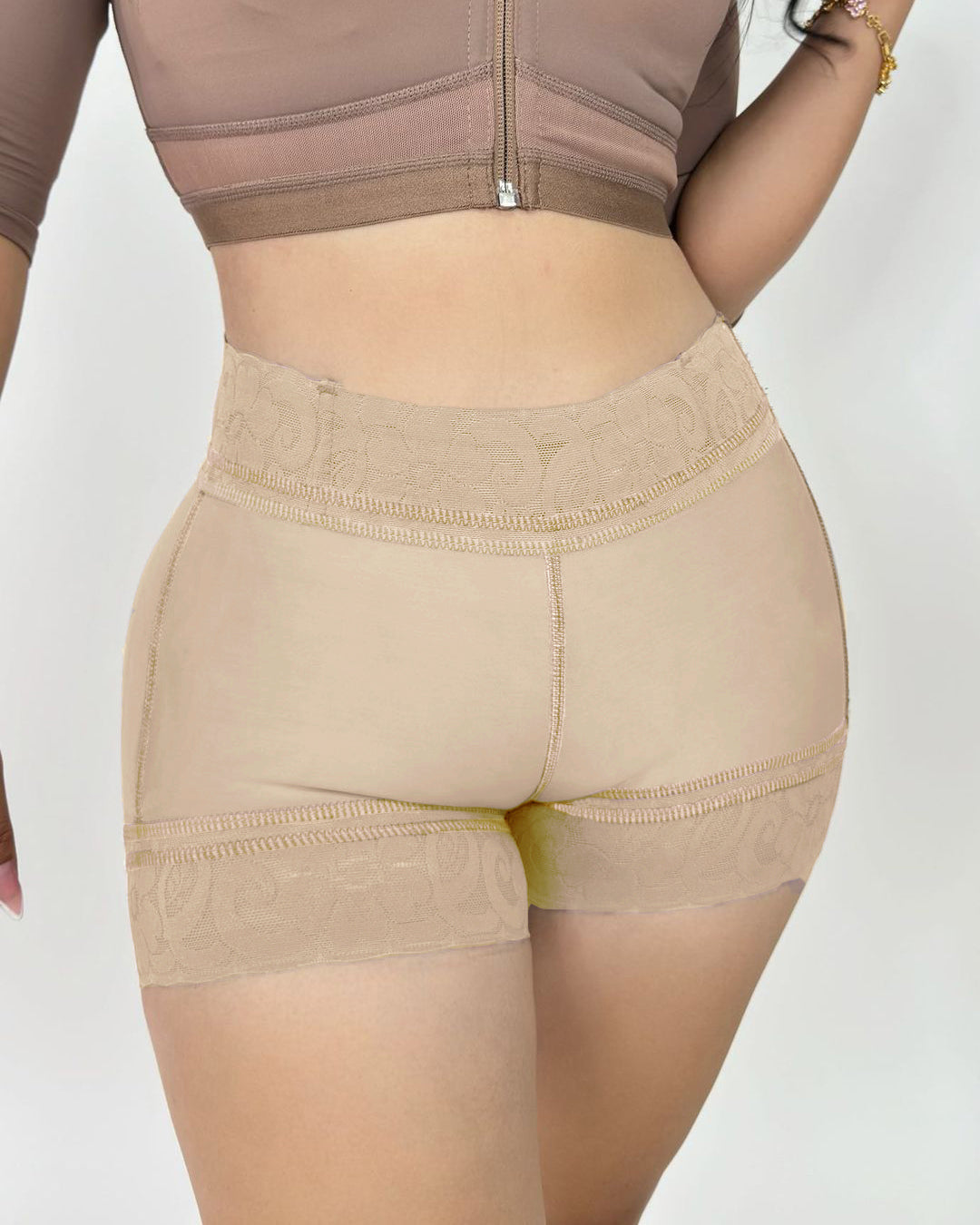 Shapshe® Damen Nahtlose Spitzen Po Lift Bauchkontrolle Shapewear Shorts
