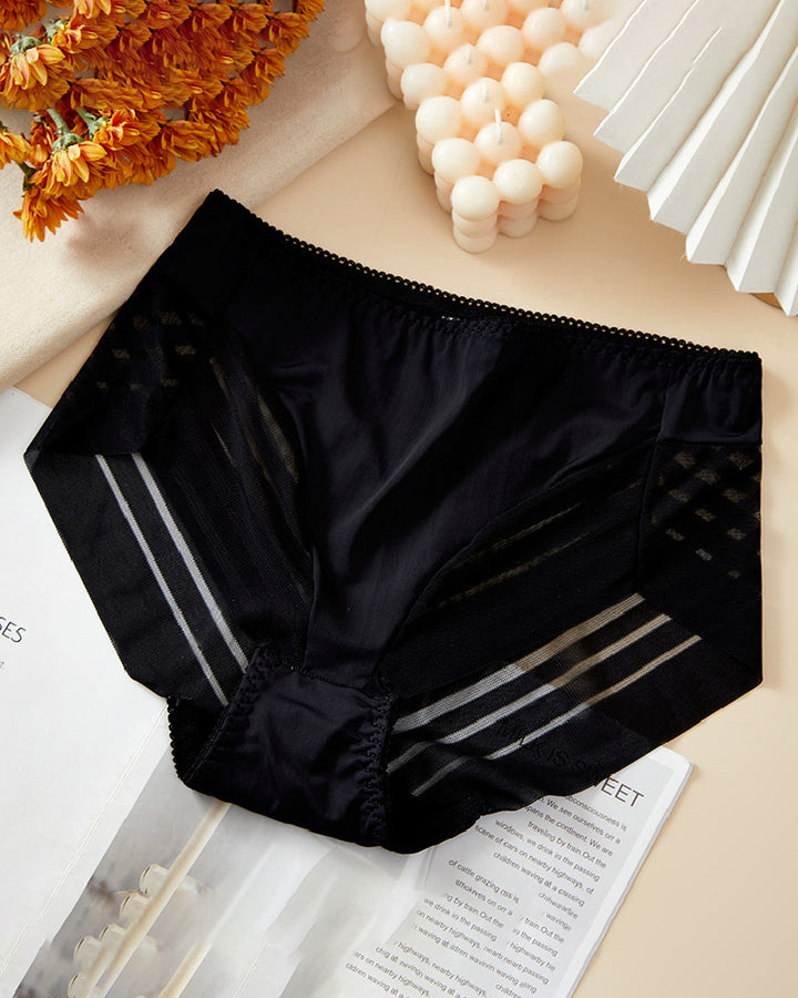 Damen Sexy Nahtlose Hohlstreifen Mesh  Tanga Formende Slips