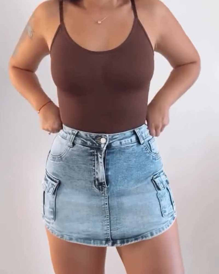 Shapshe® Nahtlose Bauchweg Rundhals Tanga Tanktop Body Shaper Bodysuits