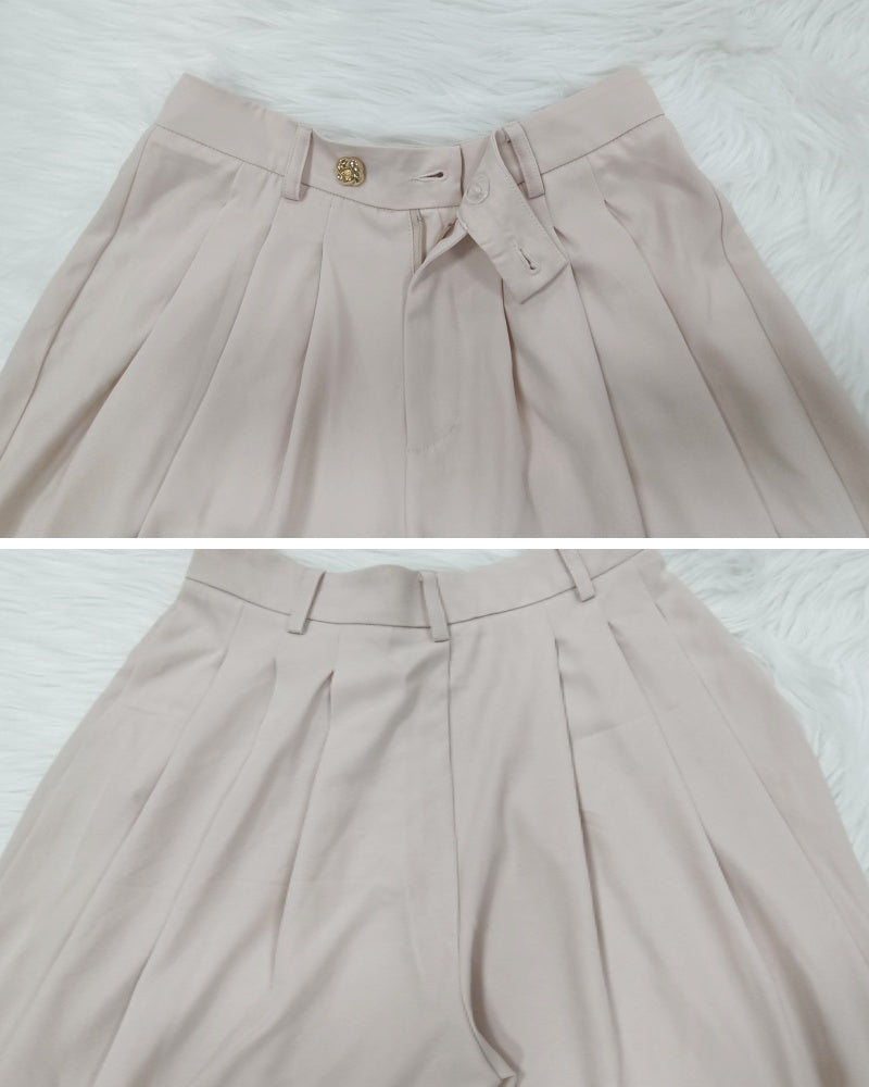 Freizeit Haremshose mit Hoher Taille und Weitem Bein