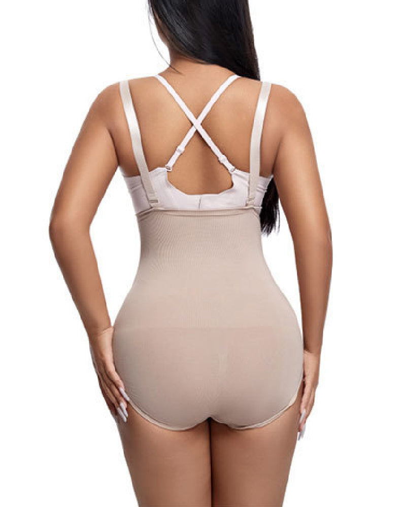 Damen Bauchkontrolle Verstellbare Schnalle Offene Brust Shapewear