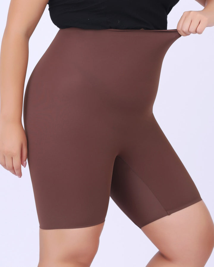 Glatte Hochtaillierte Bauchweg Shapewear Shorts