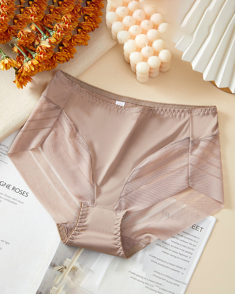 Damen Sexy Nahtlose Hohlstreifen Mesh  Tanga Formende Slips