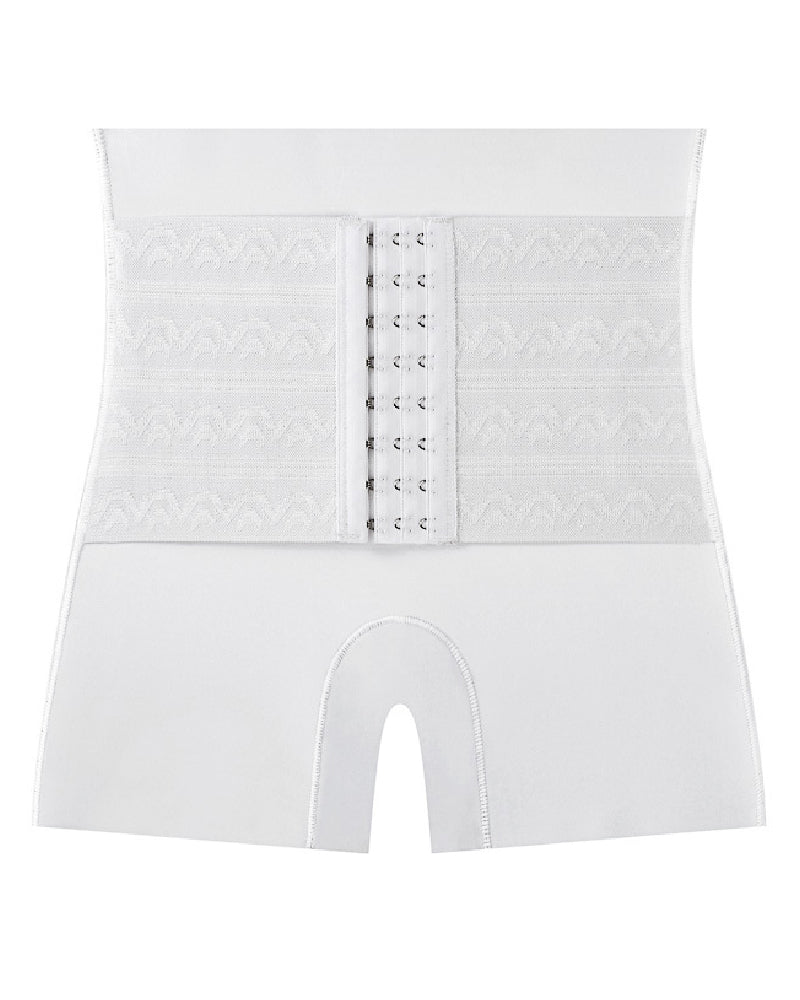 Mittelhoher Po Lifter Shapewear Shorts mit Hakengürtel