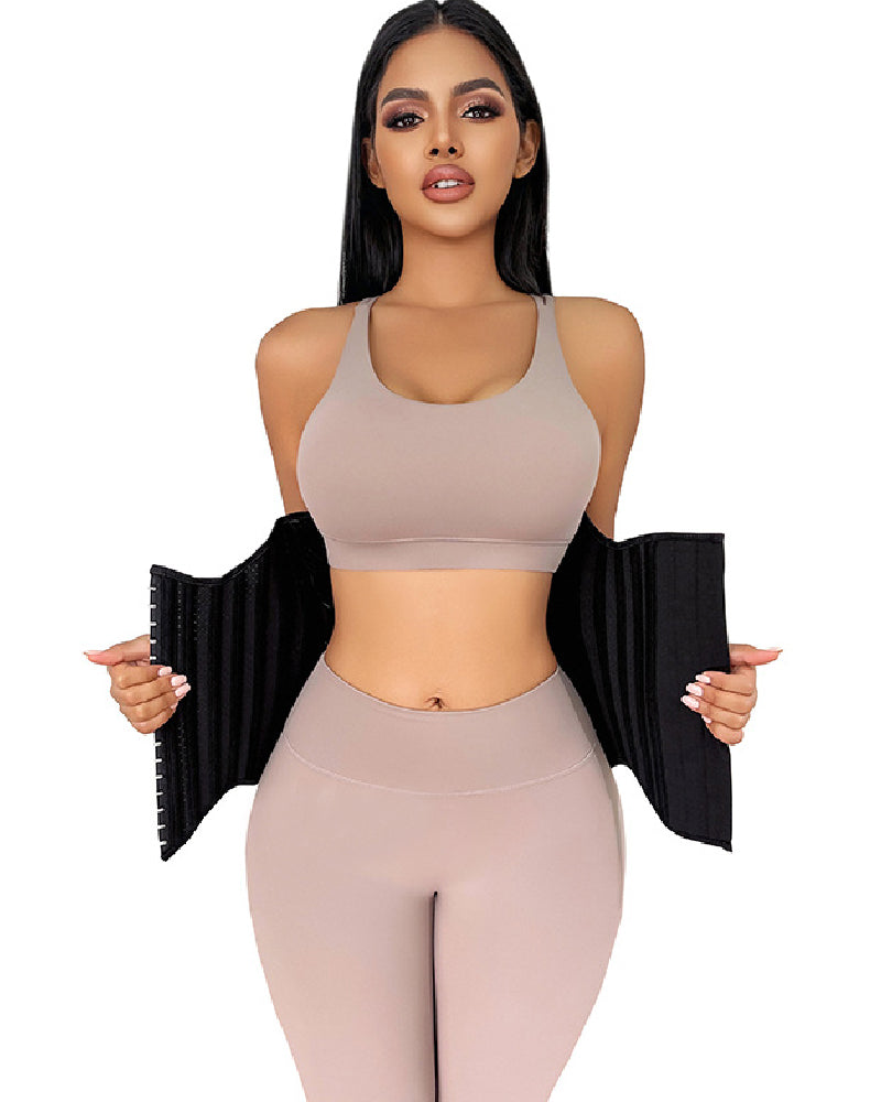 Shapshe® Latex Taillentrainer mit 25 Stahlknochen Korsett Schlankheitsgürtel