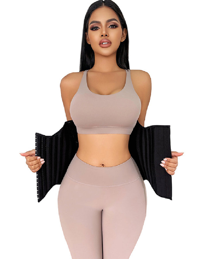 Shapshe® Latex Taillentrainer mit 25 Stahlknochen Korsett Schlankheitsgürtel