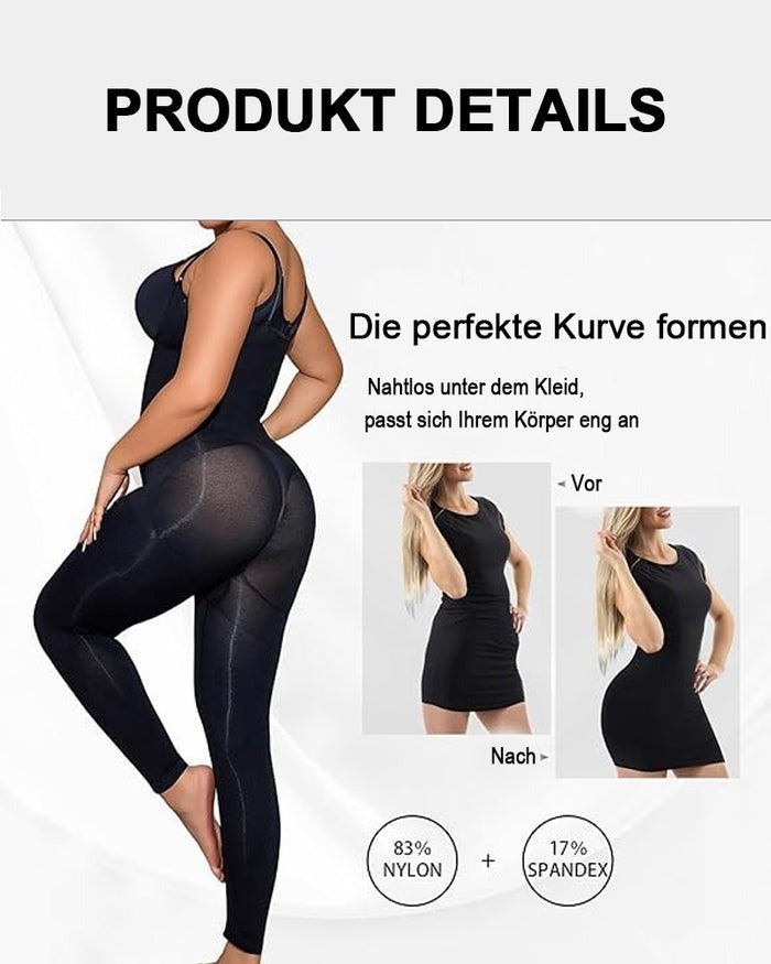 Shapshe® Nahtloser Schlankmachender Ganzkörper Shapewear Jumpsuit mit offener Brust und Bodyshaper