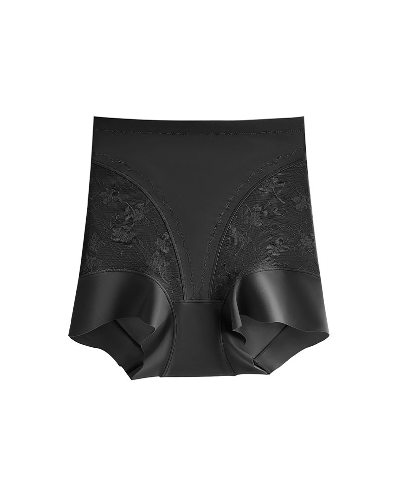 Damen Antibakterielle Seide Spitze Bauchformung Höschen