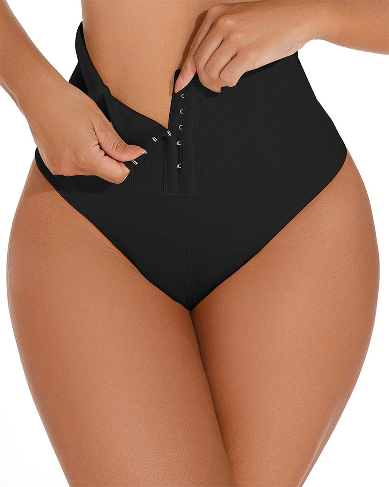 Hoher Taille Nahtlose Einreihige Shaping Tanga Bauchweg Shapewear