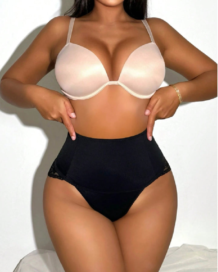 Sexy Spitze Hohe Taille Shapewear Tanga Bauchweg Unterhose