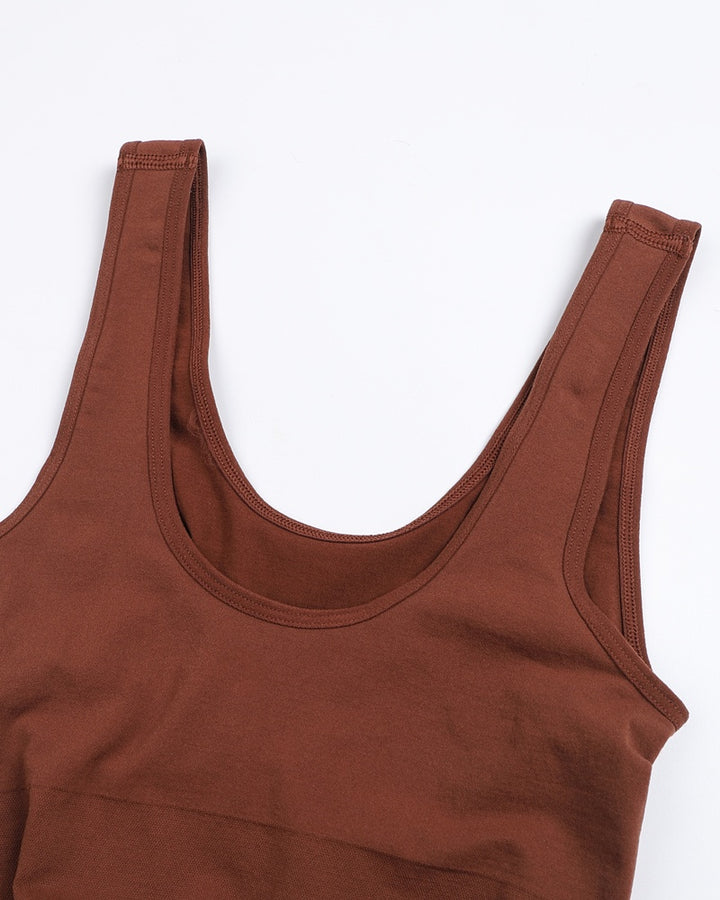 Damen Nahtloser Oberschenkel Bauchweg U-Ausschnitt Bodysuit Shapewear