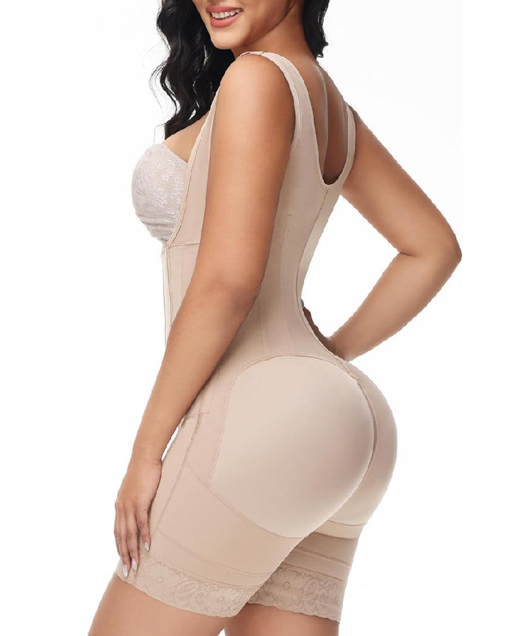 Shapshe® Hohe Kompressions-Shapewear mit Reißverschluss vorne und mittlerem Oberschenkel