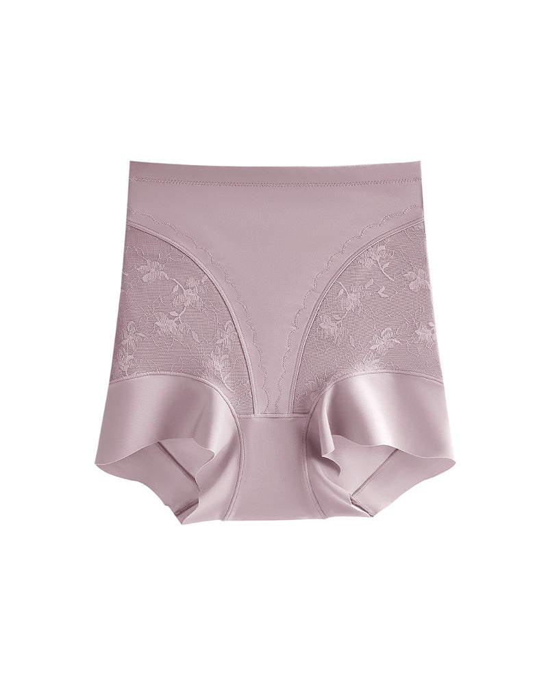 Damen Antibakterielle Seide Spitze Bauchformung Höschen