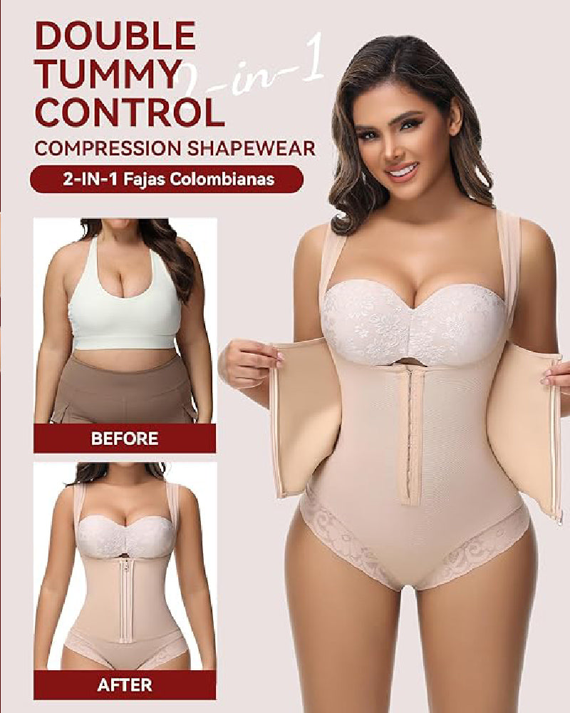 Shapshe® 2 in 1 Korsett Shapewear Bauchweg Offene Brust Fajas