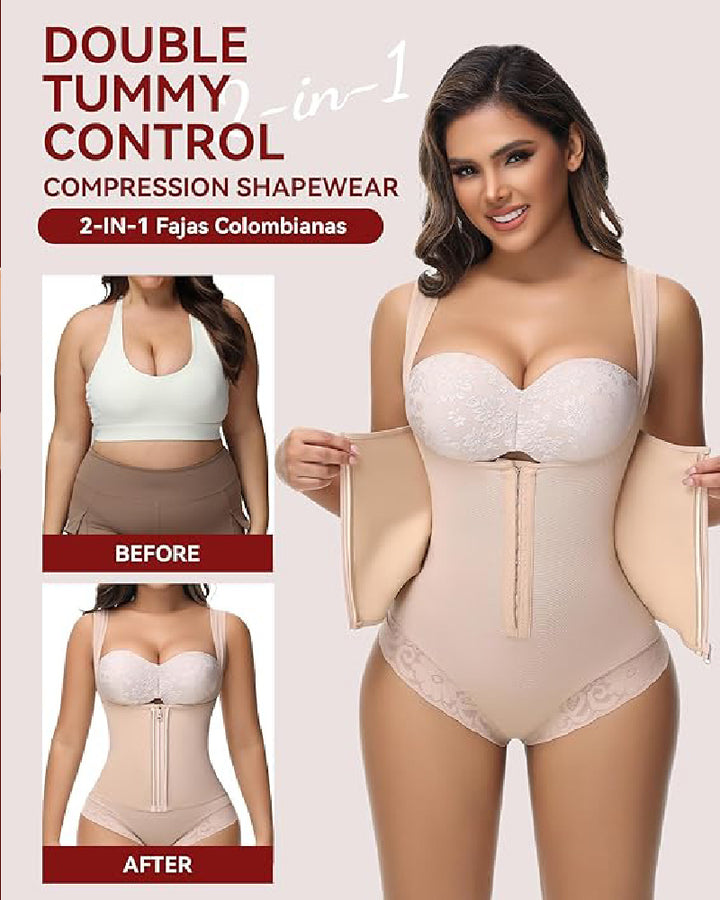 Shapshe® 2 in 1 Korsett Shapewear Bauchweg Offene Brust Fajas