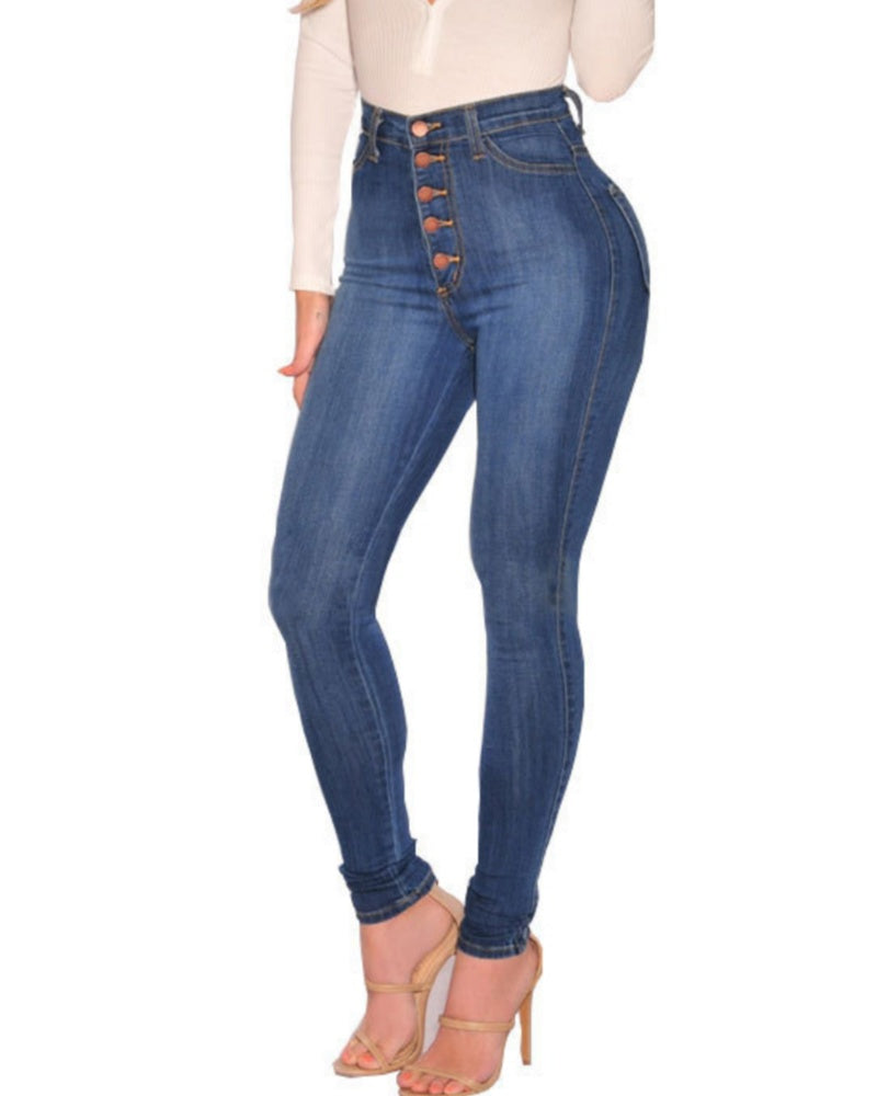 Po Lifting Skinny Jeans mit Hoher Taille für Damen