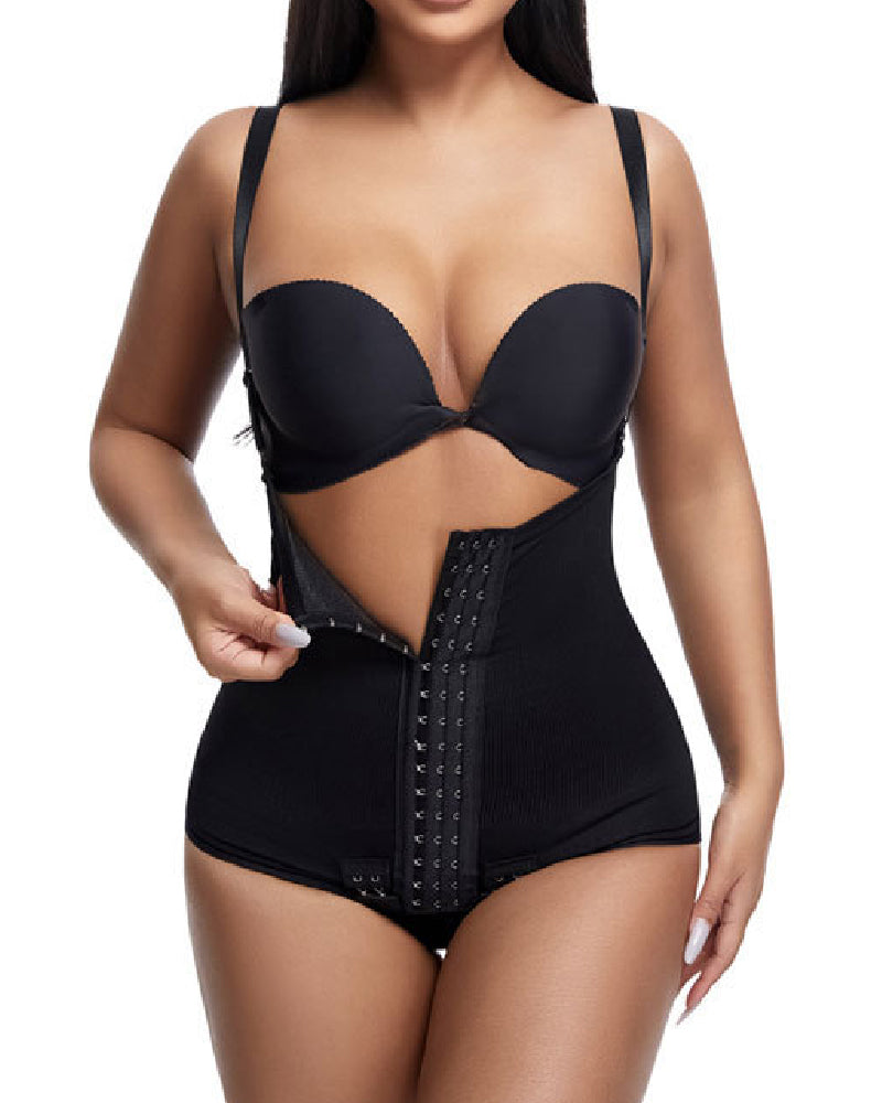 Damen Bauchkontrolle Verstellbare Schnalle Offene Brust Shapewear