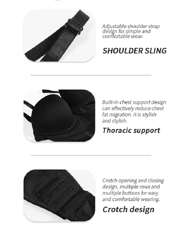 Sexy Spaghettiträger Bauchkontrolle Tanga Rückenfreier Bodysuit Eingebautem BH