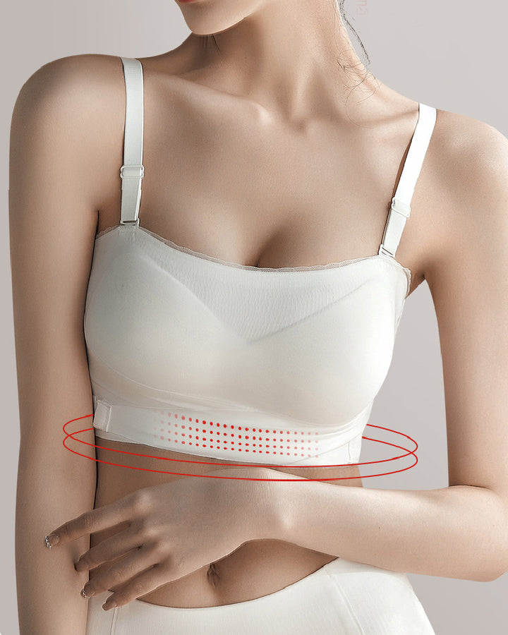 Unsichtbarer Trägerloser Doppelter Schnalle Rutschfester Spitzen BH