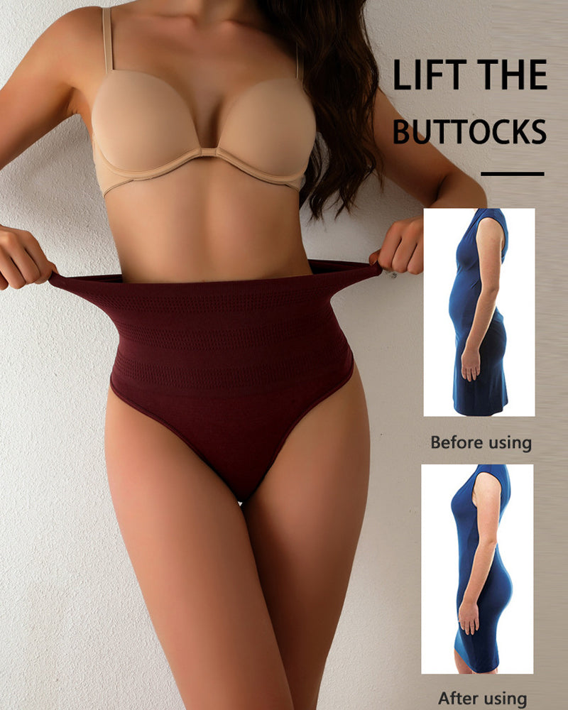 Hoher Taille Sexy Dreieck Tanga Slip Bauchkontrolle Shapewear