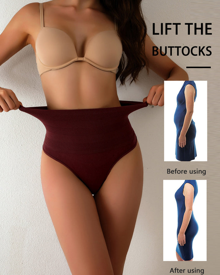 Hoher Taille Sexy Dreieck Tanga Slip Bauchkontrolle Shapewear