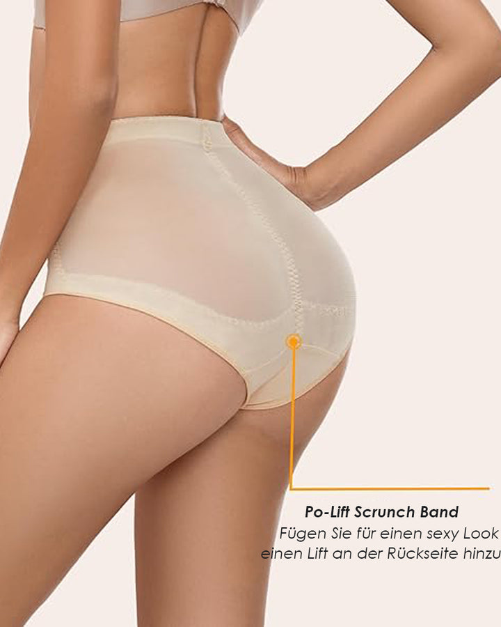 Mittelhohe Kreuz Kompressions Shapewear Unterwäsche Netz Bauchkontrolle Höschen