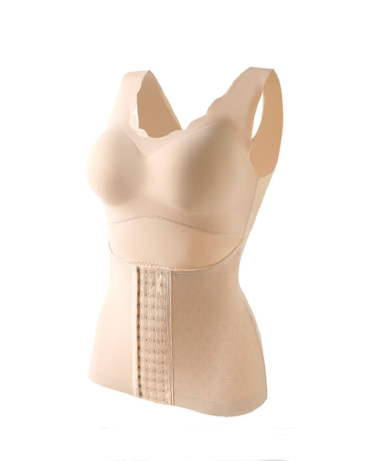 3-in-1 Bauchweg Korsett Shapewear Top mit Kreuz Rückenstütze