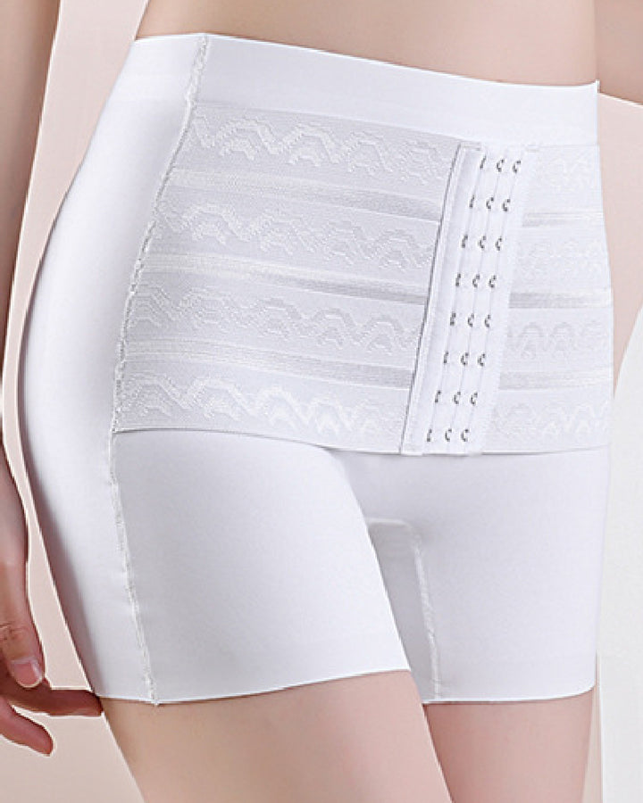 Mittelhoher Po Lifter Shapewear Shorts mit Hakengürtel
